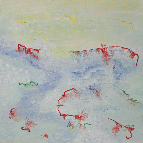 Splice of Color — oil on canvas by Esther Epstein