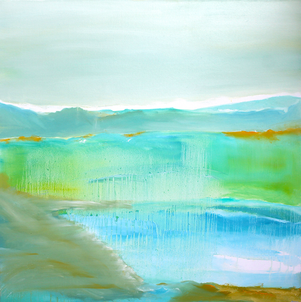 Dreaming by the Lake — oil on canvas by Esther Epstein