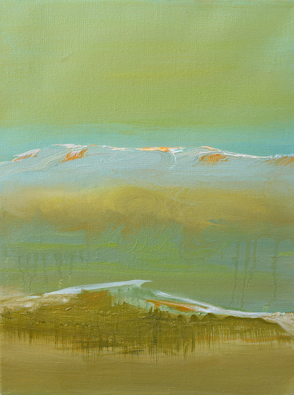 Peaceful Before the Summit — oil on canvas by Esther Epstein