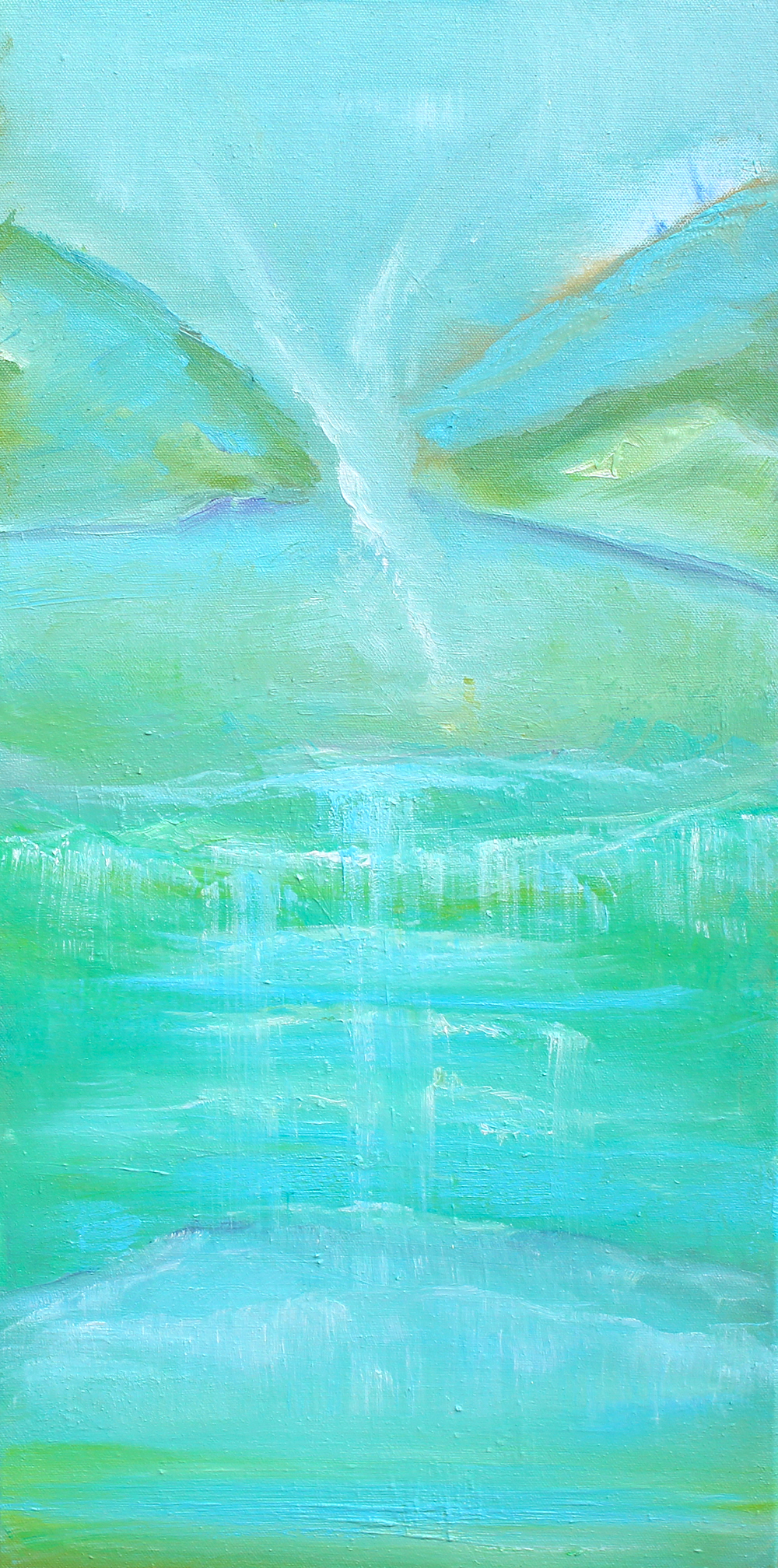 Rippling Cascade — oil on canvas by Esther Epstein