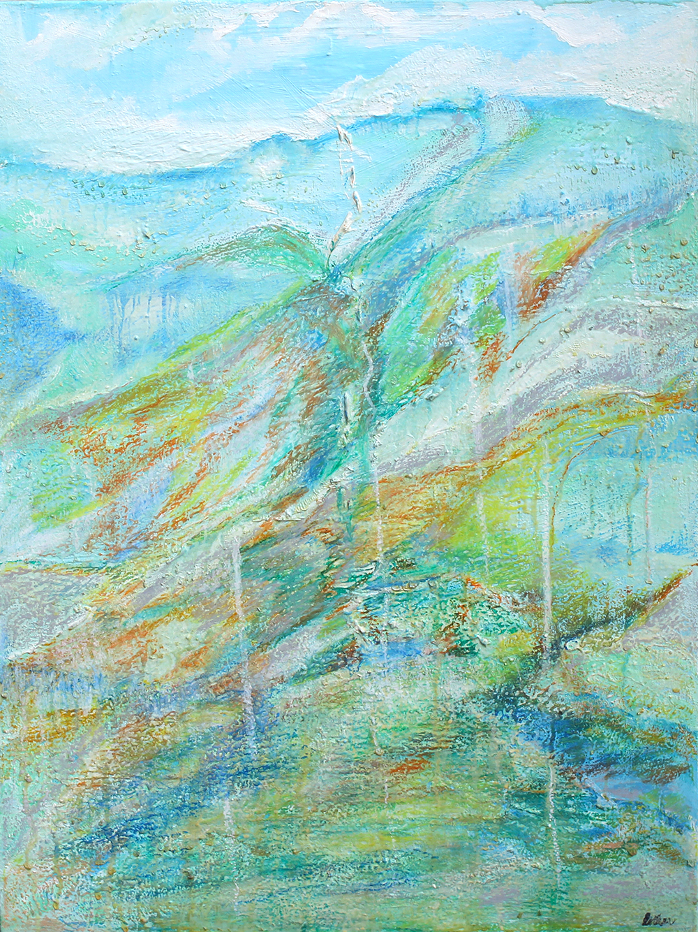 Texturescape Flair — oil on canvas by Esther Epstein