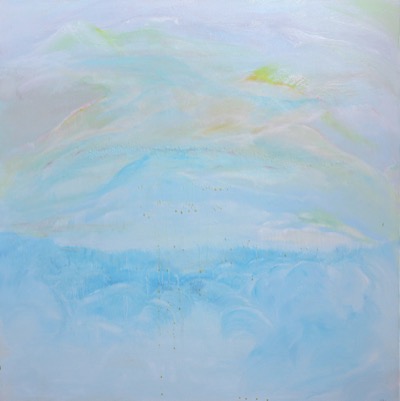 Cascade Tranquility — oil on canvas by Esther Epstein