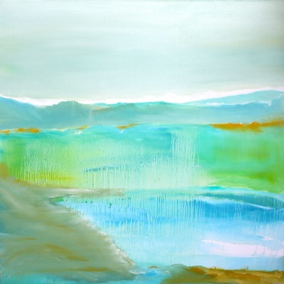 Dreaming by the Lake — oil on canvas by Esther Epstein