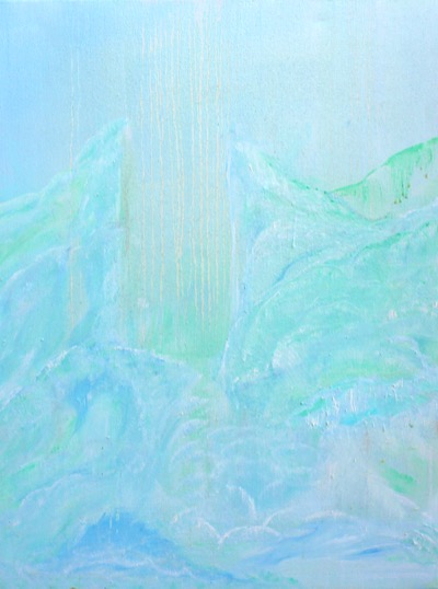 Muted Waterfall — oil on canvas by Esther Epstein